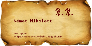 Német Nikolett névjegykártya